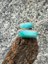 Load image into Gallery viewer, Sleeping Beauty Turquoise Horizontal Bar Ring Size 7

