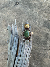 Load image into Gallery viewer, Wyoming jade and moonstone ring size 5
