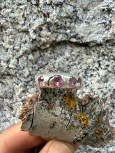 Load image into Gallery viewer, Saturn Ring with Pink Stones Size 8.5
