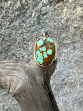Load image into Gallery viewer, Wide Band Turquoise Ring Size 10
