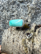 Load image into Gallery viewer, Sleeping Beauty Turquoise Horizontal Bar Ring Size 7
