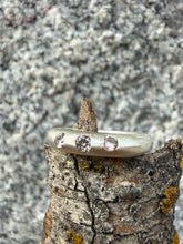Load image into Gallery viewer, Thin Saturn Ring with 3 CZs Size 8
