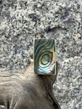 Load image into Gallery viewer, Rectangular Mother of Pearl Ring Size 7.75
