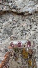 Load and play video in Gallery viewer, Saturn Ring with Pink Stones Size 8.5
