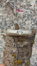 Load and play video in Gallery viewer, Thin Sterling Silver Band with White CZ Size 7.5

